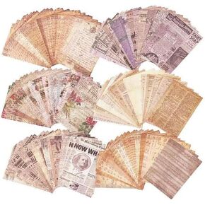 180 Sheets Scrapbook Paper, Vintage DIY Journaling Scrapbooking Supplies Kits for Junk Journal Planner Aesthetic Room Decor Wall Collage Art Album Cottagecore Picture Frames in Kuwait