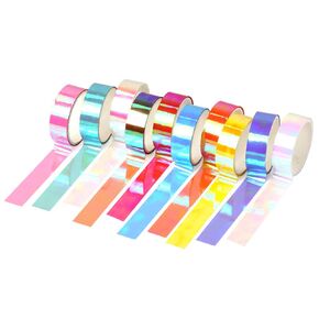 شريط لاصق واشي المجسم 10 بكرات من هوتشر صناعة يدوية قوس قزح ورق القصاصات الفنية كتاب الحرف الفنية مكتب المنزل ديكور نابض بالحياة قابل للكتابة سهل النزع لا يترك بقايا لهدايا الأطفال ، ألوان متنوعة in Kuwait