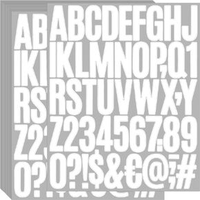 Bemeol 24 Sheets Large Letter Sickers 2 inch Vinyl Letter Alphabet Number Stickers for Bulletin Board Classroom Mailbox Window Door Home Decor(Black)