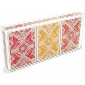 حافظة عرض بطاقات لعب مكونة من 3 طوابق - حافظة عرض بطاقات لعب اكريليك شفافة - حافظة عرض قوية من الاكريليك لبطاقات التجميع وبطاقات اللعب وبطاقات الالعاب in Kuwait