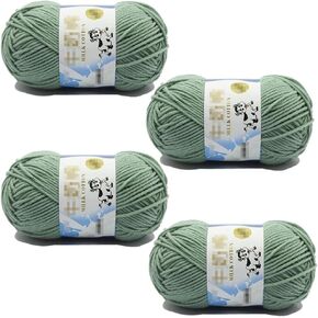Caddice Comfy Blend Milk Wool Plain Knitting Crochet Yarn Bulk Starter Kit for Colorful Craft DIY Handcrafts