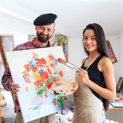 Pektiftn Wooden Stencil Brush Set of 3,Pure Natural Bristle Diy Art Crafts Paint Brush Perfect for Acrylic Paint, Wood, Oil Painting, Watercolor Painting,Stencil Project,Card Making and DIY Art Crafts in Kuwait