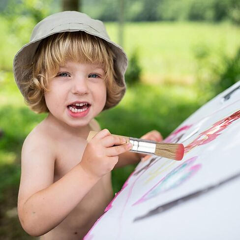 Pektiftn Wooden Stencil Brush Set of 3,Pure Natural Bristle Diy Art Crafts Paint Brush Perfect for Acrylic Paint, Wood, Oil Painting, Watercolor Painting,Stencil Project,Card Making and DIY Art Crafts in Kuwait