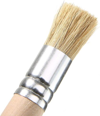Ruwado 3 Pcs Wooden Stencil Brushes for Acrylic Paint Natural Wood Bristle Template Brush for Oil Painting Watercolor Painting Stencil Project DIY Art Craft Project Home Décor in Saudi Arabia