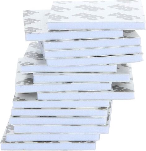 200 قطعة 3 متر مزدوج الطي شريط أبيض رغوي لاصق مربع التثبيت لاصق رغوة شريط حرفة مزدوجة الجانبين صناعة بطاقات 1.5 × 1.5 بوصة in Kuwait