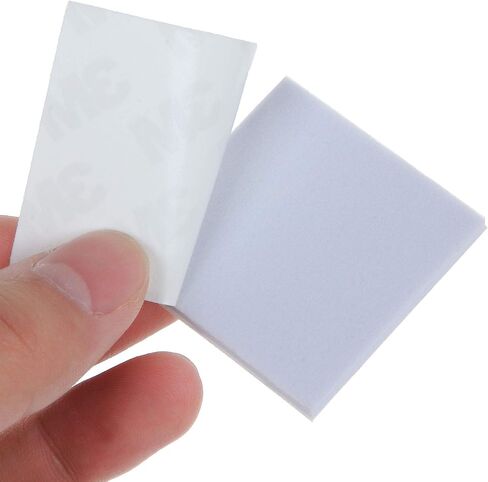 200 قطعة 3 متر مزدوج الطي شريط أبيض رغوي لاصق مربع التثبيت لاصق رغوة شريط حرفة مزدوجة الجانبين صناعة بطاقات 1.5 × 1.5 بوصة in Kuwait