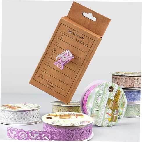 7 Rolls Lace Tape Macrame Decor Sticker Sheets for Gift Stickers Cute Washi Tape Wide Washi Tape Gift Wrapping Tape Scrapbook Decorative Lace Tape Washi Lace Tape Manual in Kuwait