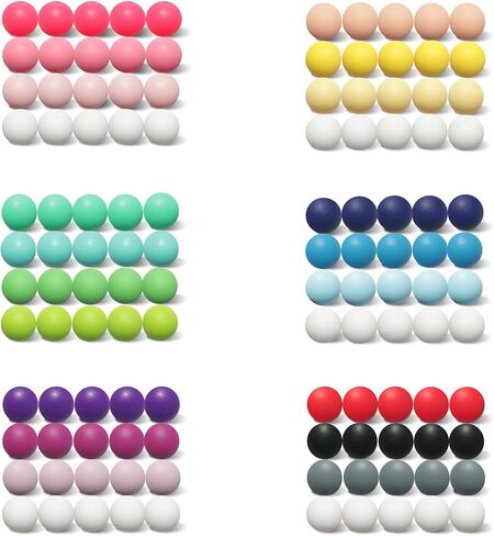 120pcs 12mm Black Silicone Beads Loose Beads for Making Jewelary Art Craft Keychain Bracelet (Black) in Kuwait
