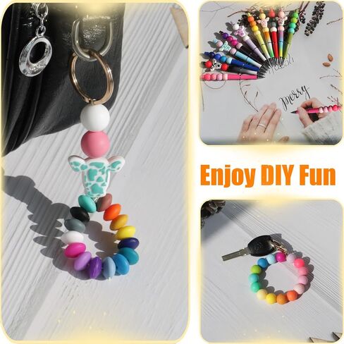 120pcs 12mm Black Silicone Beads Loose Beads for Making Jewelary Art Craft Keychain Bracelet (Black) in Kuwait