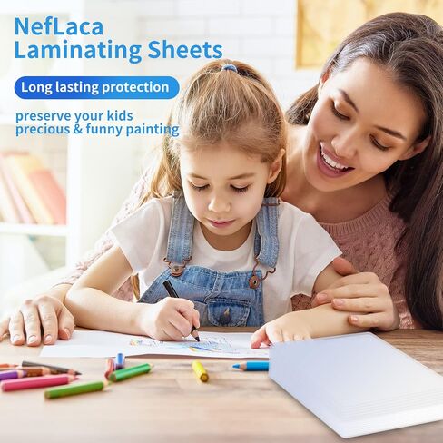 100 Pack Laminating Sheets, 5Mil 9" x 11.5" Laminating Pouches，5Mil Clear Thermal Lamination Sheet Paper for Laminator, Holds 8.5 x 11 Inch Sheets in Saudi Arabia