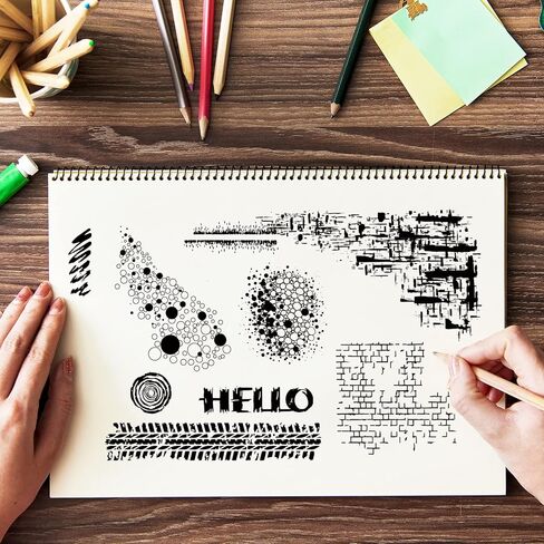 GLOBLELAND Background Wall Pattern Silicone Clear Stamps with Circle Corner Transparent Stamps for Christmas Birthday Thanksgiving Cards Making DIY Scrapbooking Photo Album Decoration Paper Craft in Saudi Arabia