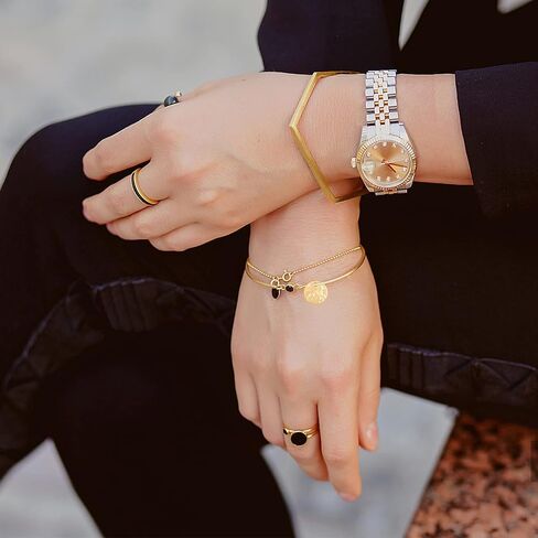 100 قطعة 10 ملم من الستانلس ستيل مسطحة مستديرة للعملات المعدنية، اقراص ختم فارغة بنمط مموج منسوج لصنع الاساور والاقراط والمجوهرات هدية الكريسماس، لونين in Kuwait