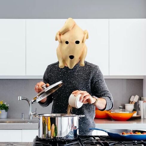 بارتي هوب قناع ديك رومي من فريندز، قناع واقعي لكامل الراس من اللاتكس لحفلات الهالوين وعيد الشكر in Kuwait