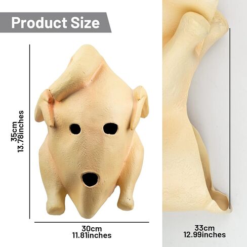بارتي هوب قناع ديك رومي من فريندز، قناع واقعي لكامل الراس من اللاتكس لحفلات الهالوين وعيد الشكر in Kuwait