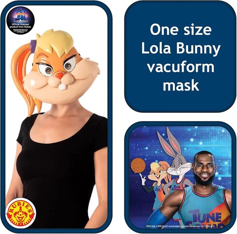 Rubie's Costume Space Jam 2: A New Legacy Lola Plastic Half-Mask, One Size in Saudi Arabia