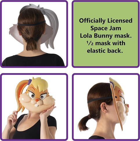 Rubie's Costume Space Jam 2: A New Legacy Lola Plastic Half-Mask, One Size in Saudi Arabia