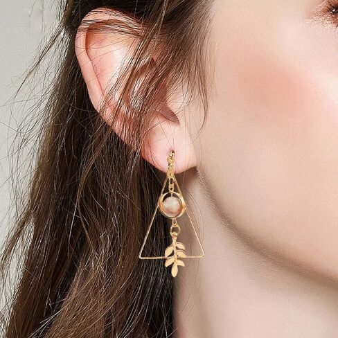 24pcs Stainless Steel Geometric Beading Hoop Earrings Open Bezel Frame Pendants Earring Findings for Earring Necklace Jewelry Making Crafting,6 styles in Saudi Arabia