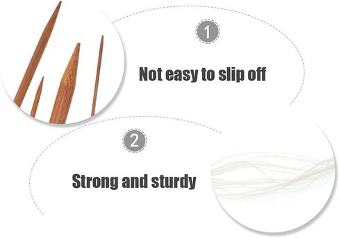 YILUXIANGYANG 18 Pcs Circular Knitting Needles Set Double Pointed Round Bamboo Needle Crochet Accessories for Sweater, Socks, Gloves, Hats and Scarfs in Kuwait