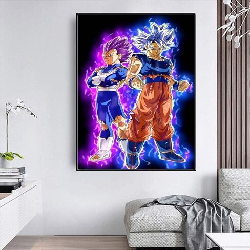 مجموعة رسم ماسي 5 دي ذاتية الصنع، انيمي 16 × 20 انش دائري كامل مثقوب كريستال حجر الراين والتطريز بالغرز المتقاطعة للفنون والحرف اليدوية وديكور المنزل والهدايا in Kuwait