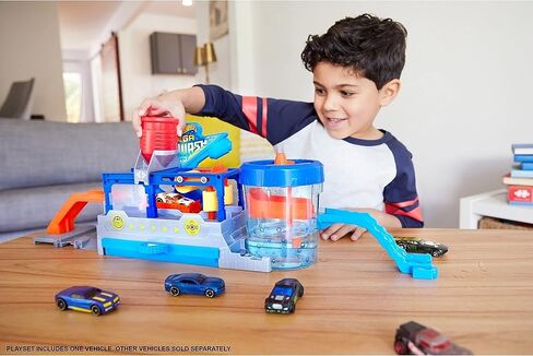 Hot Wheels FTB66 City Mega Car Wash Connectable Play Set with Diecast & Mini Toy Car in Saudi Arabia