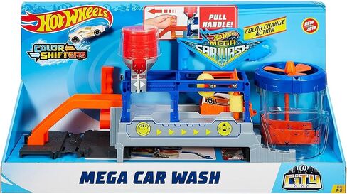 Hot Wheels FTB66 City Mega Car Wash Connectable Play Set with Diecast & Mini Toy Car in Saudi Arabia