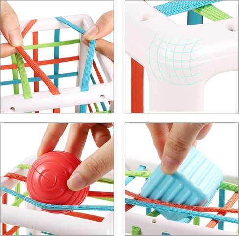 ألعاب أطفال من Tiyol Shape Sorter من 12 إلى 18 شهرًا، تعلم مونتيسوري، ألعاب تنموية، صندوق مكعبات و6 مكعبات ذات أشكال حسية، مهارات حركية دقيقة، هدايا عيد ميلاد للأطفال الصغار والبنات بعمر 1 2 3 (6 قطع) in Kuwait