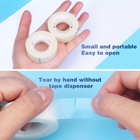 8 لفات من شريط NNY الشفاف لإعادة تعبئة الشريط غير المرئي وشريط شفاف لكل لفة مقاس 3/4 × 1000 بوصة للمكتب والمنزل والمدرسة in Kuwait