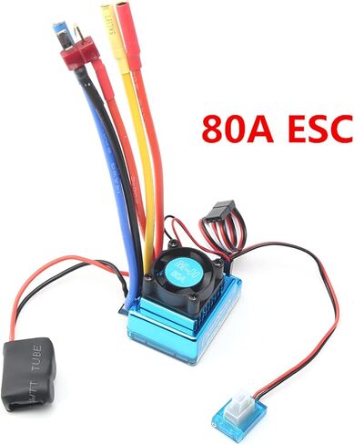GoolRC 3650 3900KV Brushless Motor with 45A Brushless ESC Electric Speed Controller, Heat Sink and Programming Card, Waterproof Motor ESC Combo Set for 1/8 1/10 RC Car RC Boat in Saudi Arabia