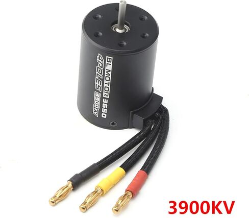 GoolRC 3650 3900KV Brushless Motor with 45A Brushless ESC Electric Speed Controller, Heat Sink and Programming Card, Waterproof Motor ESC Combo Set for 1/8 1/10 RC Car RC Boat in Saudi Arabia