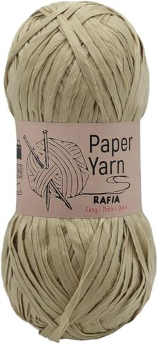 غزل الرافية الورقية 1 جديلة من غزل ورق الكرافت غزل الرافية الناعم شريط الرافية غزل البوليستر للحياكة اليدوية - الطول الإجمالي 170 م (180 ياردة 150 جم) (فوشيا) in Kuwait