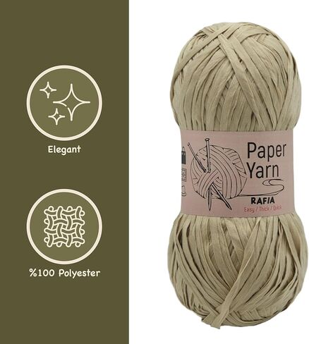 غزل الرافية الورقية 1 جديلة من غزل ورق الكرافت غزل الرافية الناعم شريط الرافية غزل البوليستر للحياكة اليدوية - الطول الإجمالي 170 م (180 ياردة 150 جم) (فوشيا) in Kuwait