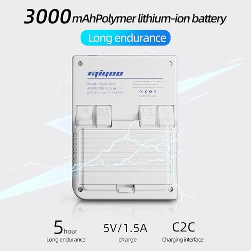 وحدة تحكم ألعاب محمولة Miyoo Mini Plus مقاس 3.5 بوصة، لعبة محمولة باليد مثبتة مسبقًا أكثر من 8000 لعبة مع حقيبة تخزين، تدعم الألعاب السائدة in Kuwait