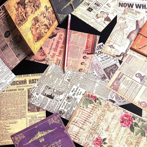 180 ورقة سجل القصاصات، مجموعات لوازم سجل القصاصات DIY خمر لمخطط مجلة Junk Journal Planner الجمالي ديكور غرفة الفن ألبوم إطارات الصور in Kuwait