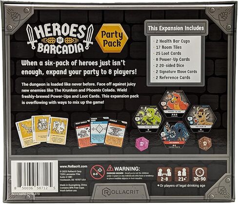 توسيع حزمة HEROES OF BARCADIA Party Pack: أضف لاعبين آخرين إلى ليلة ألعاب الشرب الخاصة باستكشاف الزنزانات RPG | الطبعة الأولى الجديدة | ألعاب لوحية للحفلات للبالغين مع نرد ومشروبات DND! in Saudi Arabia