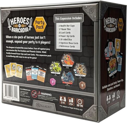 توسيع حزمة HEROES OF BARCADIA Party Pack: أضف لاعبين آخرين إلى ليلة ألعاب الشرب الخاصة باستكشاف الزنزانات RPG | الطبعة الأولى الجديدة | ألعاب لوحية للحفلات للبالغين مع نرد ومشروبات DND! in Saudi Arabia
