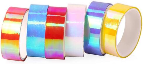 شريط لاصق واشي المجسم 10 بكرات من هوتشر صناعة يدوية قوس قزح ورق القصاصات الفنية كتاب الحرف الفنية مكتب المنزل ديكور نابض بالحياة قابل للكتابة سهل النزع لا يترك بقايا لهدايا الأطفال ، ألوان متنوعة in Kuwait