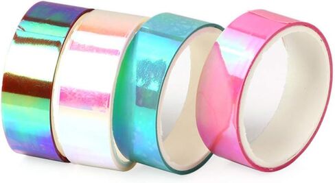 شريط لاصق واشي المجسم 10 بكرات من هوتشر صناعة يدوية قوس قزح ورق القصاصات الفنية كتاب الحرف الفنية مكتب المنزل ديكور نابض بالحياة قابل للكتابة سهل النزع لا يترك بقايا لهدايا الأطفال ، ألوان متنوعة in Kuwait