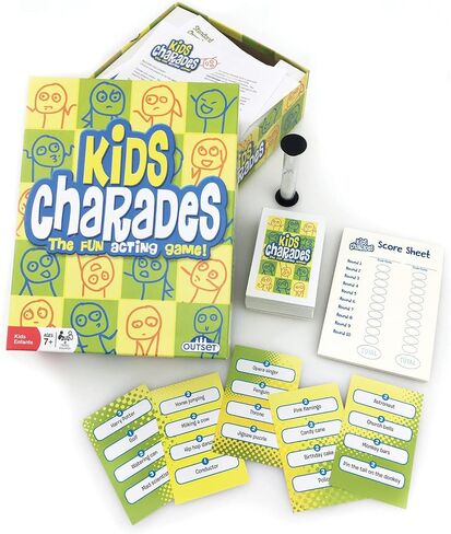 Outset Media Outset Kids Charades - Children's Game - Family Game - Features 300 Charades - Develops Critical Thinking, Builds Imagination, and Supports Creativity - for 3 or More Players - Ages 8+ in Saudi Arabia