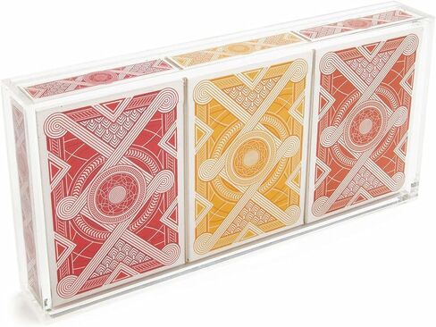 حافظة عرض بطاقات لعب مكونة من 3 طوابق - حافظة عرض بطاقات لعب اكريليك شفافة - حافظة عرض قوية من الاكريليك لبطاقات التجميع وبطاقات اللعب وبطاقات الالعاب in Kuwait