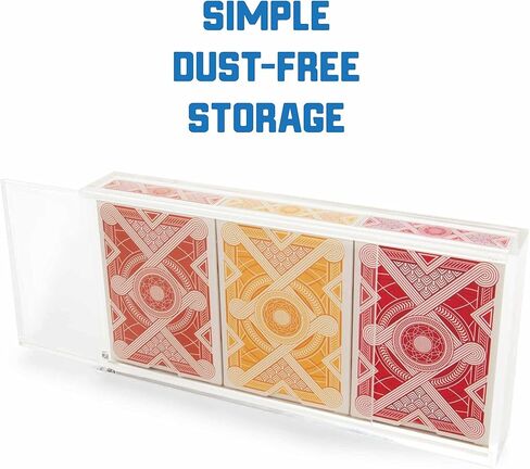 حافظة عرض بطاقات لعب مكونة من 3 طوابق - حافظة عرض بطاقات لعب اكريليك شفافة - حافظة عرض قوية من الاكريليك لبطاقات التجميع وبطاقات اللعب وبطاقات الالعاب in Kuwait