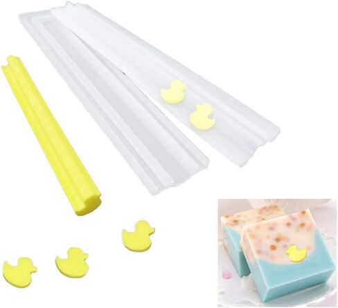 EchoDone Cute Duck Tube عمود من السيليكون الشموع المصنوعة من قوالب قوالب صناعة الصابون من السيليكون لتقديمها كصابون هدايا الكريسماس in Kuwait