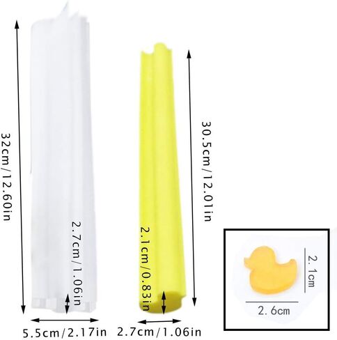 EchoDone Cute Duck Tube عمود من السيليكون الشموع المصنوعة من قوالب قوالب صناعة الصابون من السيليكون لتقديمها كصابون هدايا الكريسماس in Kuwait
