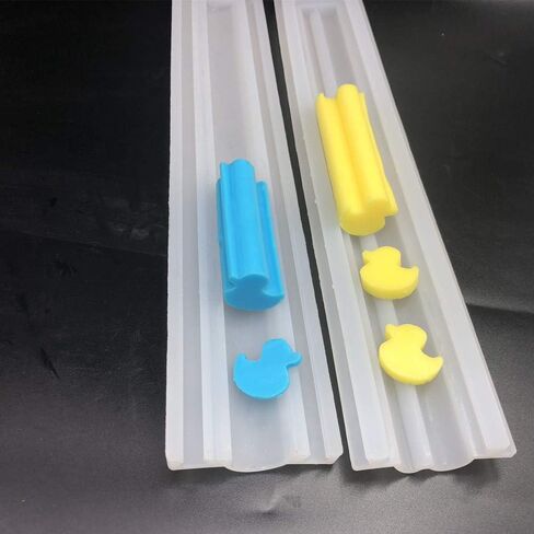 EchoDone Cute Duck Tube عمود من السيليكون الشموع المصنوعة من قوالب قوالب صناعة الصابون من السيليكون لتقديمها كصابون هدايا الكريسماس in Kuwait