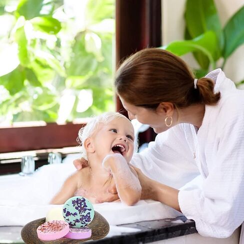 Sdmnsg-T 3 عبوات قالب سيليكون للصابون لقوالب الاستحمام الفوارة 12 تجويف قوالب السيليكون المستديرة، قوالب غطاء الشوكولاتة ذات الأسطوانة المستديرة للحلوى in Kuwait