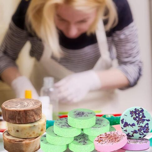 Sdmnsg-T 3 عبوات قالب سيليكون للصابون لقوالب الاستحمام الفوارة 12 تجويف قوالب السيليكون المستديرة، قوالب غطاء الشوكولاتة ذات الأسطوانة المستديرة للحلوى in Kuwait