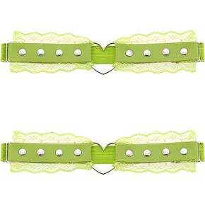 Women's Lace Garter Belt Adjustable Heart-Shaped Thigh Garters Gothic Punk Leg Ring Suspender 2pcs