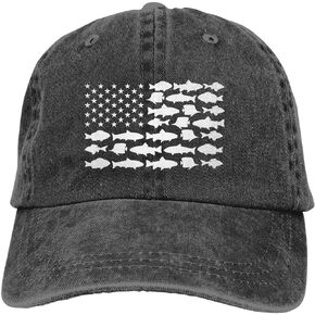 Waldeal Boy Printing Fish Flag Vintage Dad Hats Cute Adjustable Kids Baseball Cap for 3-12 Years
