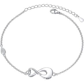 S925 Sterling Silver Urn for Ashes Infinity or Sunflower with Cross or Angel Wings Bracelet for Women in Kuwait