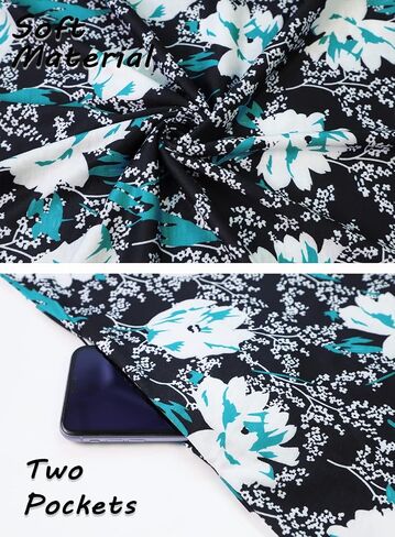 SimpleFun Summer Dresses for Women Beach Floral Tshirt Sundress Casual Pockets Boho Tank Dress in Saudi Arabia