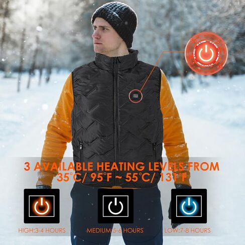 nesnelico Lightweight Heated Vest for Women,No-thread Design, Water-Resistant Electric Heating Vest,(Battery not included) in Saudi Arabia